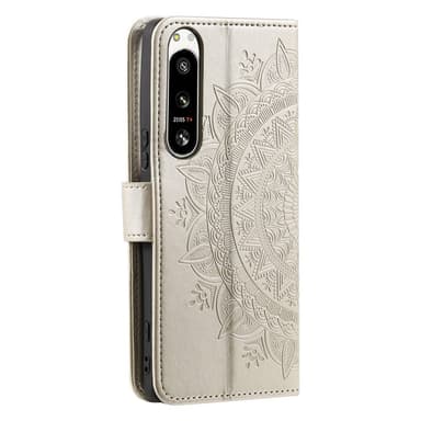 SKALO Sony Xperia 5 IV 5G Mandala Plånboksfodral - Guld