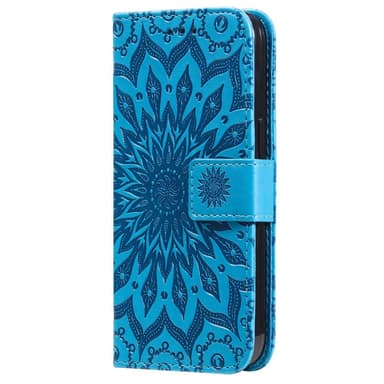SKALO Motorola Edge 30 5G Mandala Plånboksfodral - Blå