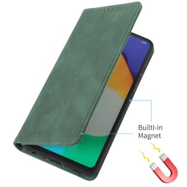SKALO Samsung A23 5G Slim Premium Plånbok - Grön