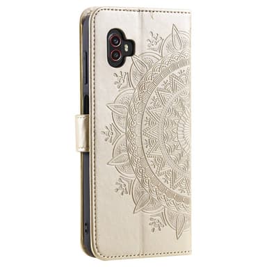 SKALO Samsung Xcover6 Pro 5G Mandala Plånboksfodral - Guld