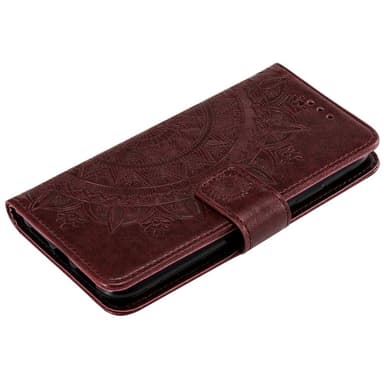SKALO OnePlus 10T 5G Mandala Plånboksfodral - Brun