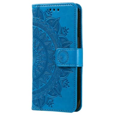SKALO Sony Xperia 5 IV 5G Mandala Plånboksfodral - Blå
