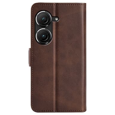 SKALO Asus Zenfone 9 5G Premium Plånboksfodral - Brun