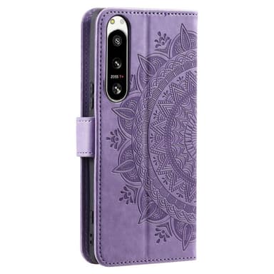 SKALO Sony Xperia 5 IV 5G Mandala Plånboksfodral - Lila