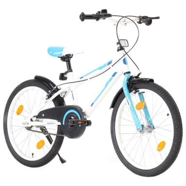 vidaXL Barncykel 20 tum blå och vit