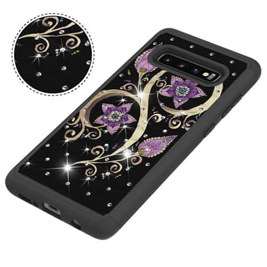 Samsung Galaxy S10+ TPU-Skal Armor Extra Tåligt - Vivid Flower
