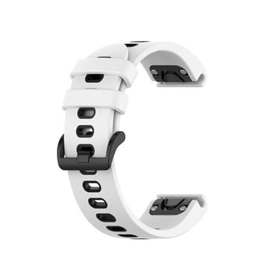 Silikonarmband till Garmin Descent MK2 26mm - Vit & Svart