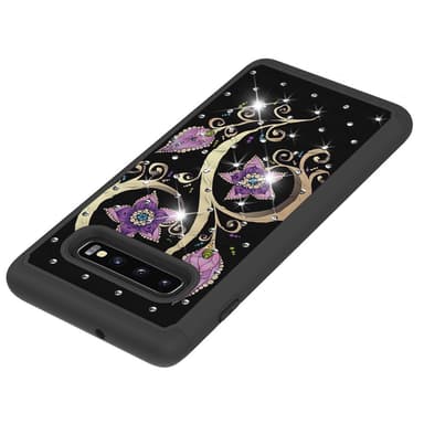 Samsung Galaxy S10+ TPU-Skal Armor Extra Tåligt - Vivid Flower
