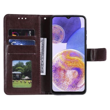 SKALO Samsung A23 5G Mandala Plånboksfodral - Brun