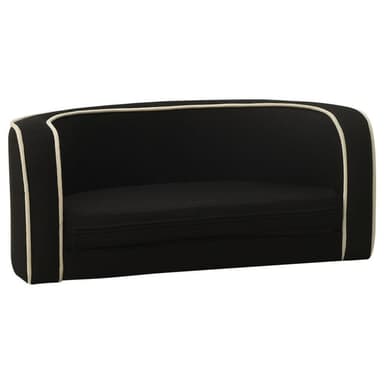 vidaXL Hundsoffa vikbar svart 76x71x30 cm linne tvättbar dyna