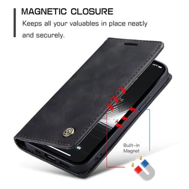 CASEME Plånboksfodral iPhone 14 - Svart