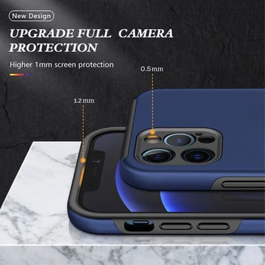 iPhone 14 Pro Max Hybrid skal med Finger Ring - Blå