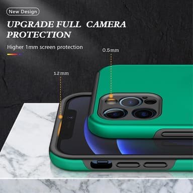 iPhone 14 Pro Max Hybrid skal med Finger Ring - Grön