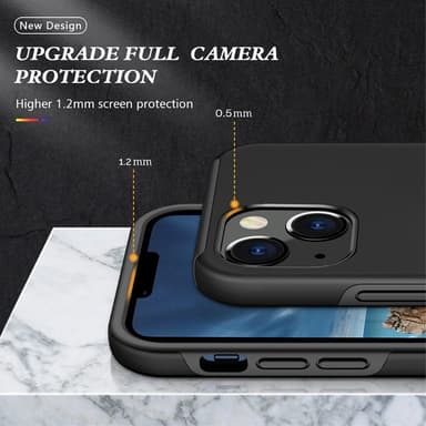 iPhone 14 Hybrid skal med Finger Ring - Svart