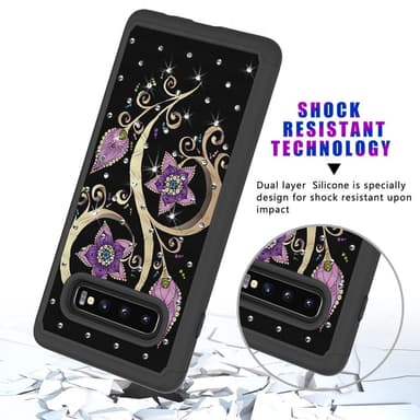 Samsung Galaxy S10+ TPU-Skal Armor Extra Tåligt - Vivid Flower