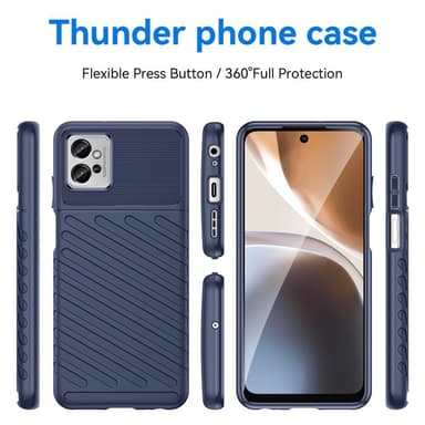 SKALO Motorola Moto G32 4G Armor Thunder Skal - Blå