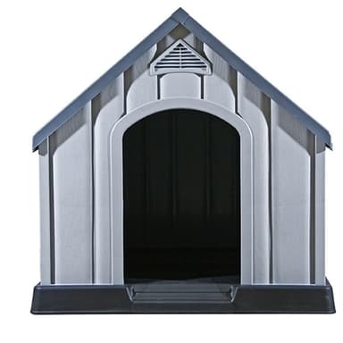 vidaXL Hundkoja grå 92x87x91 cm plast