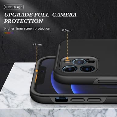 iPhone 14 Pro Max Hybrid skal med Finger Ring - Svart