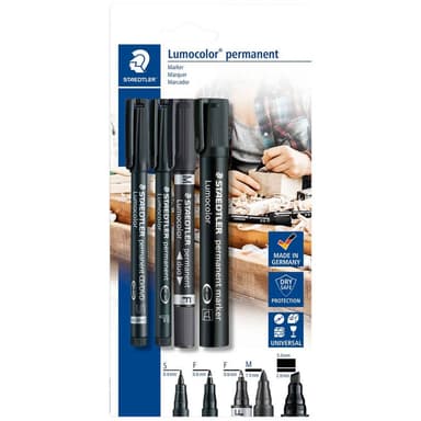 Staedtler Permanent bläckpenna Lumocolor Svart