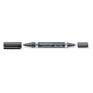 Staedtler Permanent bläckpenna Lumocolor duo 348 Svart