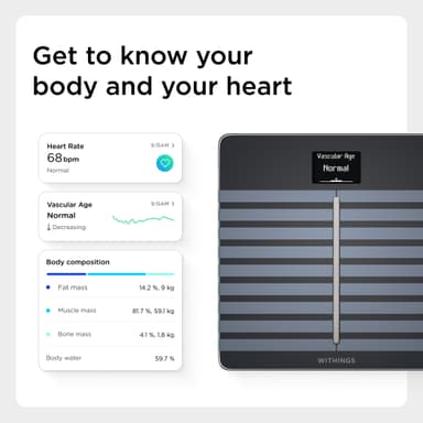 Withings Body Cardio badrumsvåg WITWBS04BK (svart)