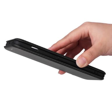 SKALO OnePlus 11 5G Carbon Fiber Plånboksfodral - Svart