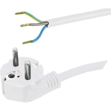 HAWA 1008224 Ström Anslutningskabel Vit 3.00 m