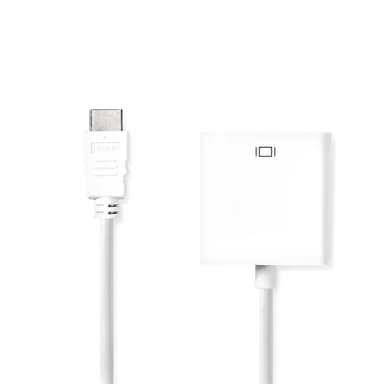 Nedis VGA-adapter | HDMI™ Kontakt | VGA hona 15p | Nickelplaterad | Rak | PVC | Vit | Låda