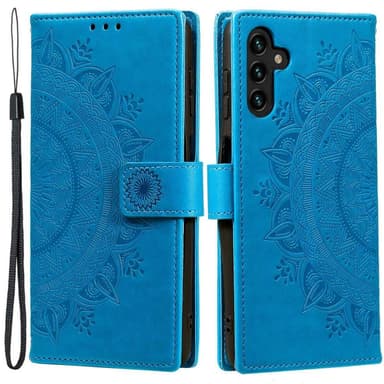 SKALO Samsung A54 5G Mandala Plånboksfodral - Blå