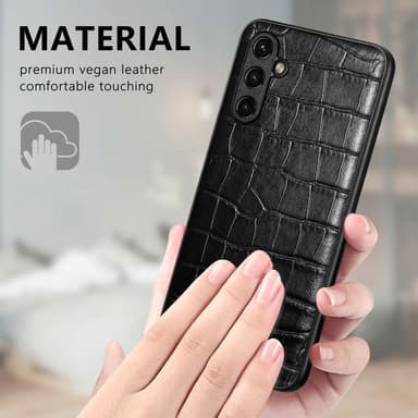 SKALO Samsung A54 5G Krokodil PU-Läder Hybrid Skal - Svart