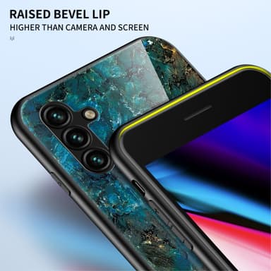 SKALO Samsung A54 5G Marmor Härdat Glas TPU-skal - Motiv 2