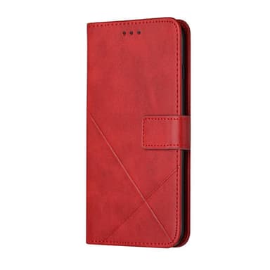 SKALO Samsung A34 5G Embossed Plånboksfodral i PU-Läder - Röd