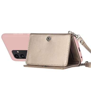 SKALO Samsung A34 5G TPU-Skal med Hjärta Plånbok - Rosa