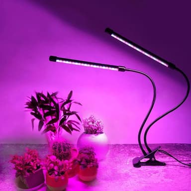 INF Växtlampa / växtbelysning med 2 flexibla LED lysrör