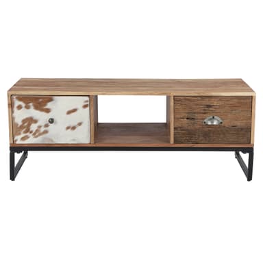 WOMO-DESIGN TV Lowboard Taipei cm med 2 lådor 110x50x40, massivt trä Acacia och