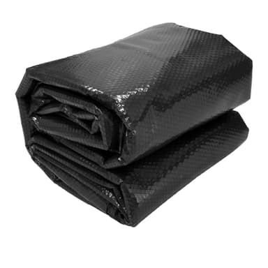 ECD Germany pool solfolie vinklad 6x4 m 400 µm svart PE luftkuddsfolie, snabbare