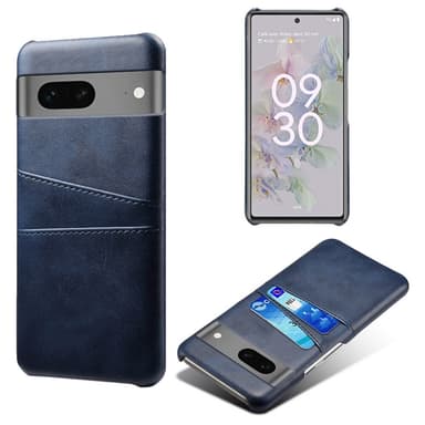 SKALO Google Pixel 7a PU-Läder Korthållare Skal - Blå