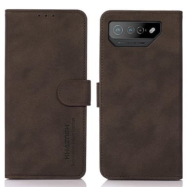 SKALO Asus ROG Phone 7 5G KHAZNEH Plånboksfodral i PU-Läder - Brun