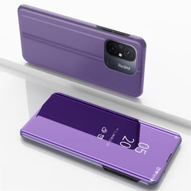 SKALO Xiaomi Redmi 12C 4G Clear View Spegel fodral - Lila