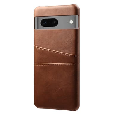 SKALO Google Pixel 7a PU-Läder Korthållare Skal - Brun
