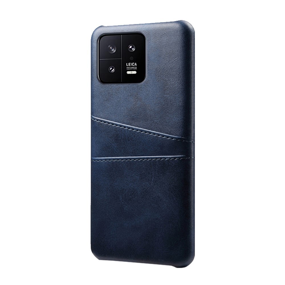 SKALO Xiaomi 13 5G PU-Läder Korthållare Skal - Blå