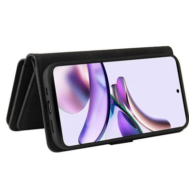 SKALO Motorola Moto G23 4G Big Wallet 17-FACK Plånboksfodral - Svart