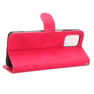 SKALO Motorola Moto G53 5G Matt PU-Läder Plånboksfodral - Cerise