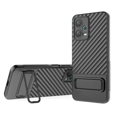 SKALO Xiaomi Redmi Note 12 5G Twill 2.0 TPU skal med ställ - Svart