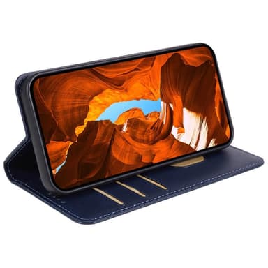 SKALO Motorola Edge 40 5G Premium Plånboksfodral - Blå