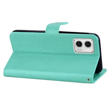 SKALO Motorola Moto G23 4G Mandala Owl Plånboksfodral - Turkos