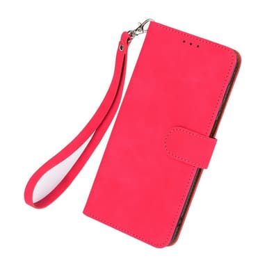 SKALO Motorola Moto G53 5G Matt PU-Läder Plånboksfodral - Cerise