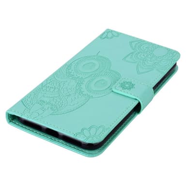 SKALO Motorola Moto G23 4G Mandala Owl Plånboksfodral - Turkos