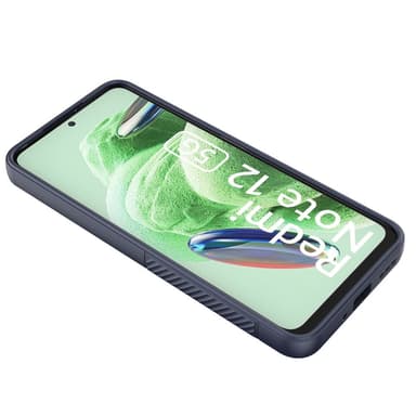 SKALO Xiaomi Redmi Note 12 5G Twill 2.0 TPU skal med ställ - Mörkblå