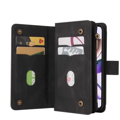 SKALO Motorola Moto G23 4G Big Wallet 17-FACK Plånboksfodral - Svart